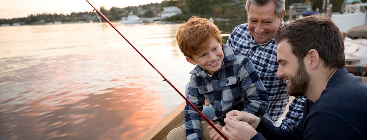 family fishing