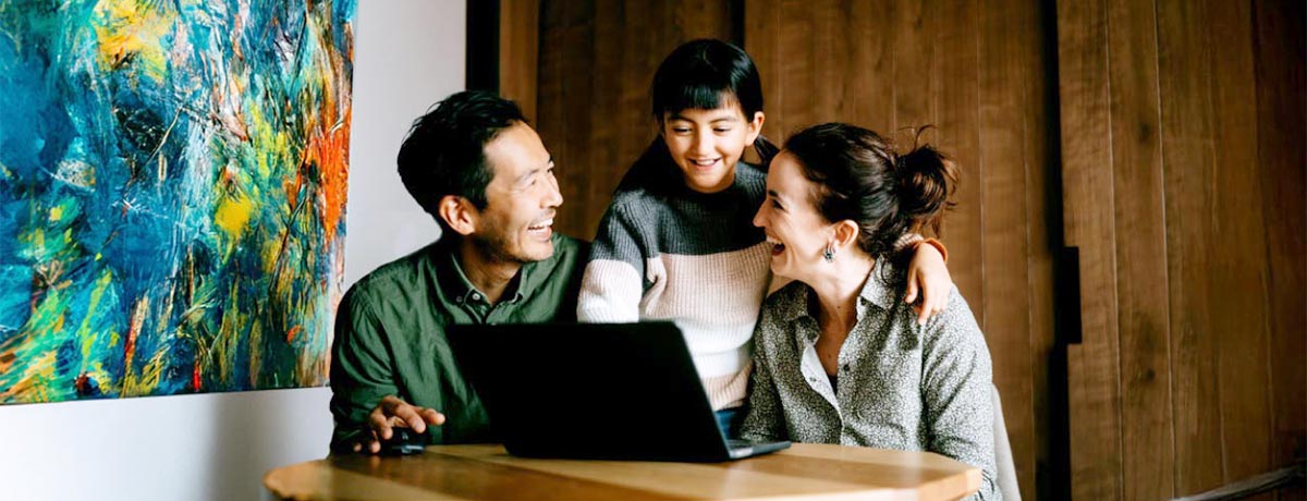 family laughing