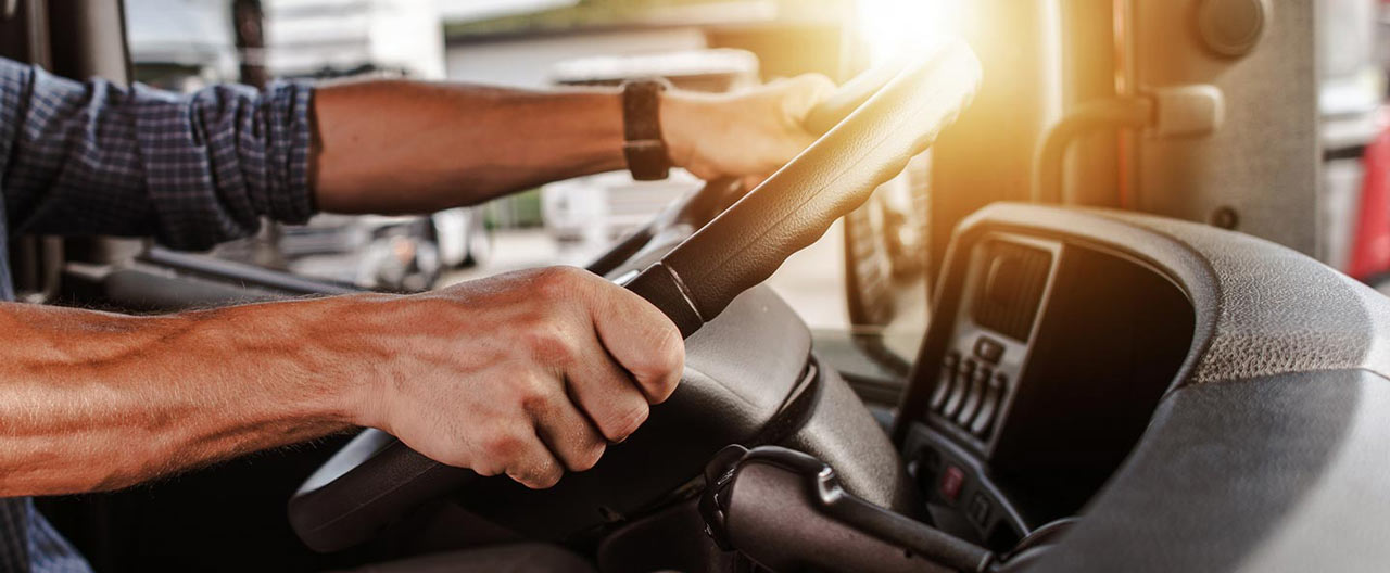 driver holding the wheel