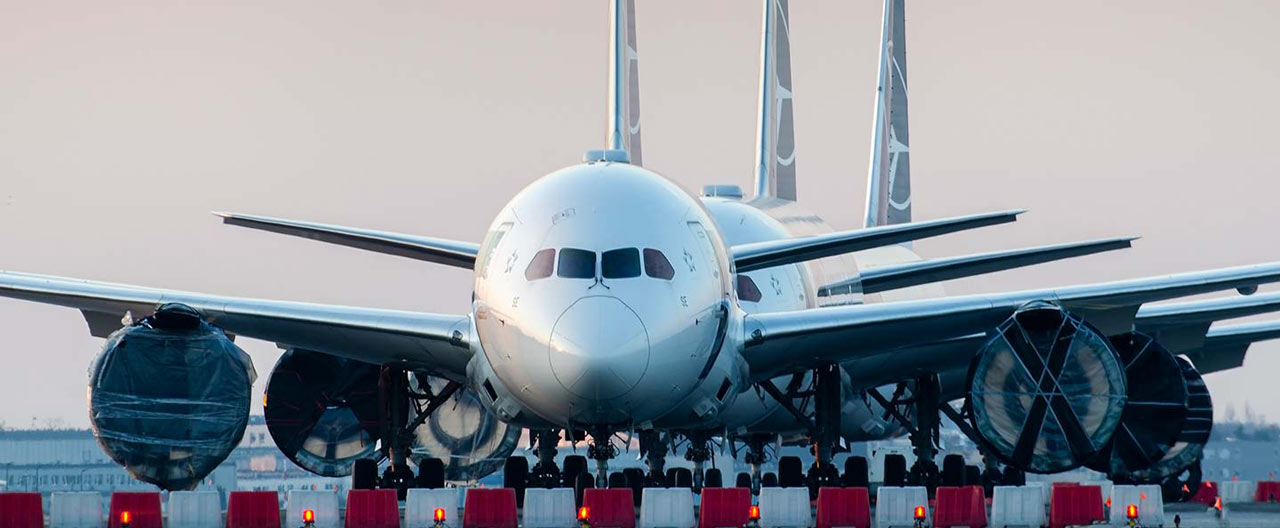 airplanes on runway