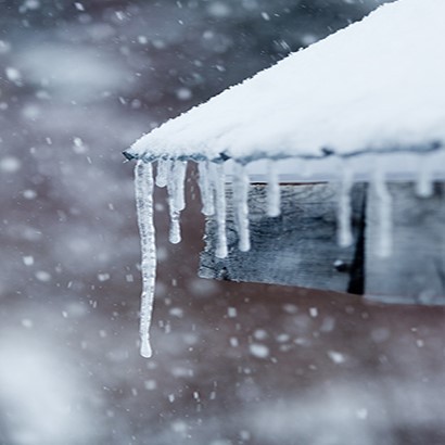 icicles hanging from eave