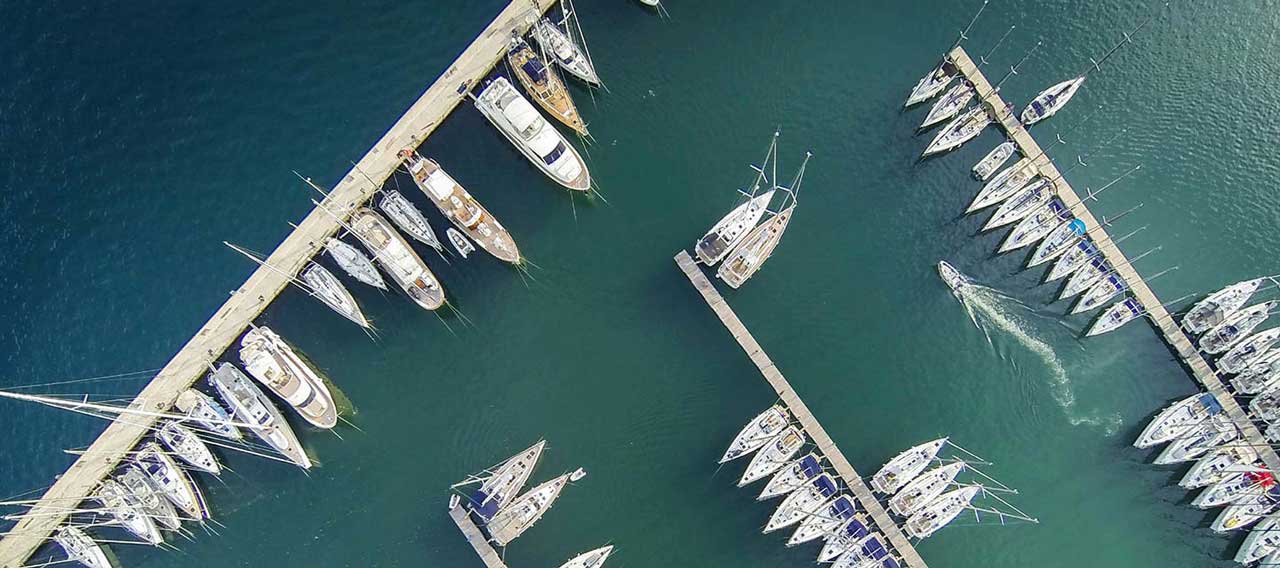 yachts on marine